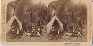 1894 Sv Camping Scene " An Afternoon 