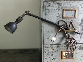 Vintage Fostoria Steampunk Industrial Machinist Lamp Articulating Arm Light Work