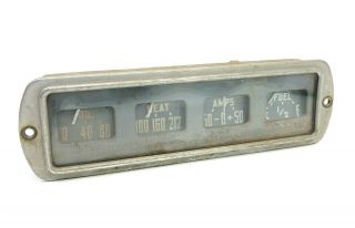 Vintage 1960s? Instrument Panel Gauge Cluster Amps Heat Oil Fuel