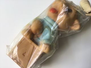 Vintage Tinkle Toy Squeeze Whistle Squeak Tuffy The Pup in Package NOS NIP 2