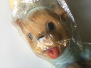 Vintage Tinkle Toy Squeeze Whistle Squeak Tuffy The Pup in Package NOS NIP 3