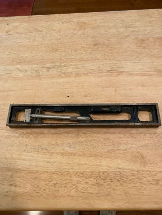 Vintage Antique L.  S.  Starrett 15 " Inclinometer Metal Level Machinist Tool Usa