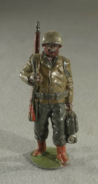 Vintage Antique Lead African - American Soldier / Figure (inv.  No.  236)