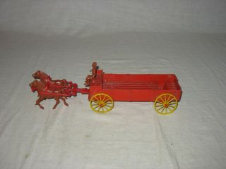 Mpc Multiple Products Corp.  Plastic Buckboard Wagon With Driver,  Hitch & 2 Horse