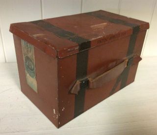 Rare Vintage Tobacco Tin,  J.  Wright Co.  Winner Cut Plug,  Lunch Box W/tax Stamp