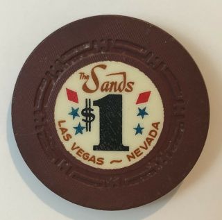 Sands $1 Casino Chip - Brown - Las Vegas Nevada