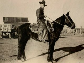 Vintage Photo (1919) - Cow Puncher Horse Chaps Cowboy