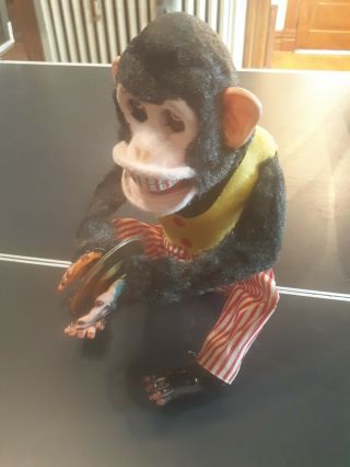 Vintage Daishin Japan Jolly Chimp Toy Story Monkey Musical Cymbals 1950s
