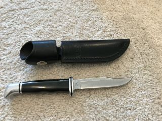 Buck Knife Fixed Blade 102 Woodsman Black With Sheath