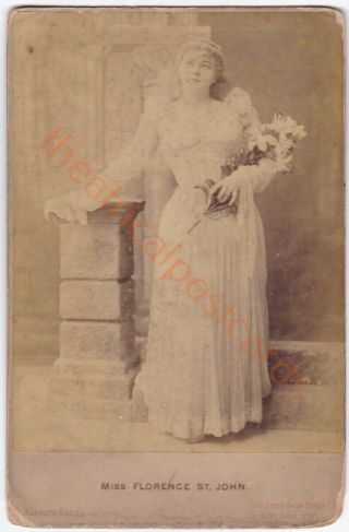 D’oyly Carte Opera Actress Singer Florence St John.  Cabinet Card Photo