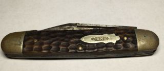 Vintage Case Xx Usa Brown Bone 2 Blade Jack Knife Pen Knife Nr
