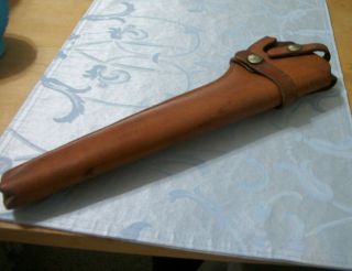 Antique Bucheimea Brown Leather (14 ") Long Gun Holster Apf - 19