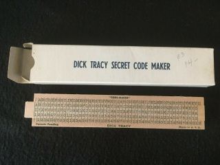 Dick Tracy Secret Code Maker