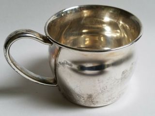 Vintage Lunt Sterling 121 Baby Cup Weight 62 Grams.  No Dents No Monogram