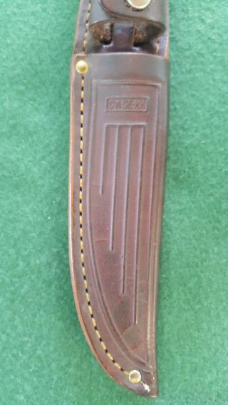 Vintage Case XX USA Fixed Blade Hunting Knife Leather Sheath - Sheath Only 2