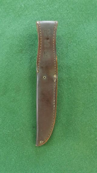 Vintage Case XX USA Fixed Blade Hunting Knife Leather Sheath - Sheath Only 3