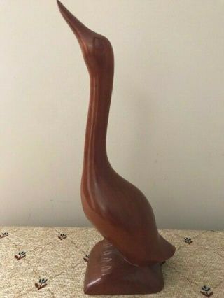 Vintage Cherokee Indian Hand Carved Goose From Wild Cherry Wood
