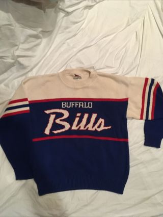 Vintage Buffalo Bills Sweater Size X Large By Pro Elite Made In The Usa