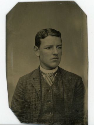 THREE 6TH PLATE TINTYPES WILLIAM J SNIFFIN STEPSON OF W H HYLER OF PORT CHESTER 2