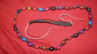Bora Peru Amazon Indian Seed Necklace And Bracelet