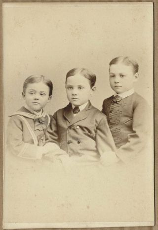 3 Boys Cabinet Photo 1880 San Francisco Ca Morse 