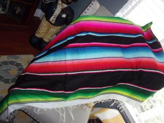 Vintage Southwestern Multi Color Throw/blanket Size 86 X 60