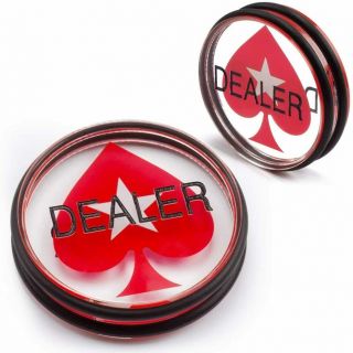 3 - Inch Double - Sided Casino Clear Acrylic Poker Dealer Puck Button