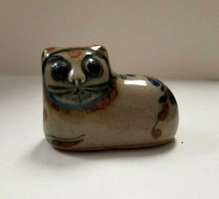 Vintage Ken Edwards Tonala Mexican Pottery Cat -