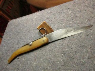 Vintage Pocket Knife/1 Bl.  /joffre - Knife/french Folding Knife/12 " Opened/lockback