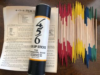 Vintage 1940s 456 Pick Up Sticks The Continental Game Complete O.  Schoenhut (19e)
