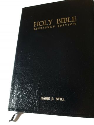 Holy Bible Nelson Kjv Giant Print Reference Leather Vintage 70s