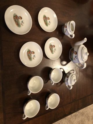 Vintage 11 - Piece Miniature Child’s Porcelain Tea Set,  Made In Japan