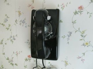 Vintage Black Western Electric Rotary Dial Wall Phone 1964,
