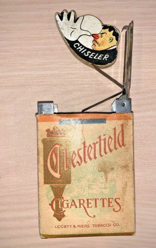 Vintage Novelty Clestertield Chesterfield Chiseler Cigaretter Gag