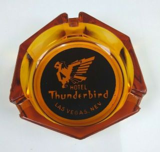 Vintage Thunderbird Las Vegas Hotel Casino Yellow Smoke Octagon Ashtray