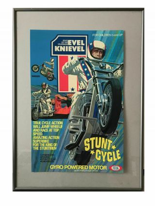 Vintage Evel Knievel Stunt Cycle Poster Print,  11 " X 17 " Ideal