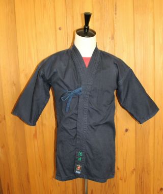 Vintage Japanese Kendo Gi Jacket Indigo Aizome Samue Robe Us Men 
