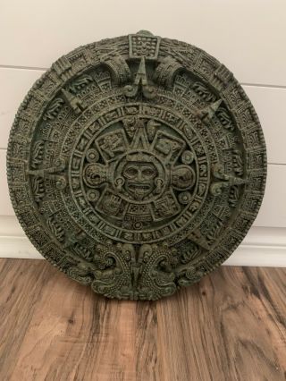 Aztec Solar Sun Stone Calendar Wall Plaque Mayan Maya Inca Sculpture Art