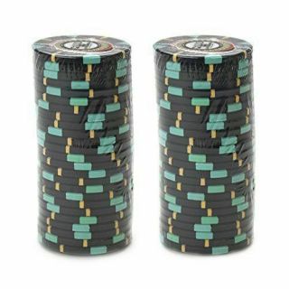 100 Black $100 Claysmith The 13.  5 Gram Clay Poker Chips Buy 3 Get 1Free 2