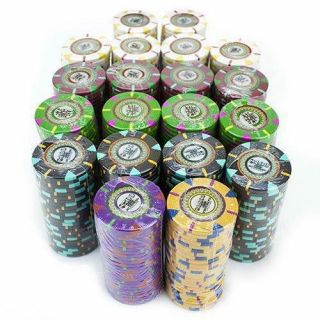 100 Black $100 Claysmith The 13.  5 Gram Clay Poker Chips Buy 3 Get 1Free 3