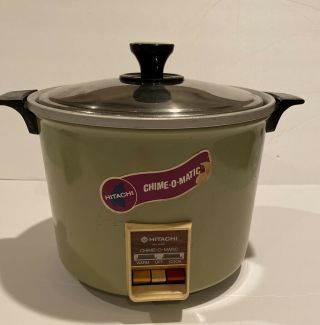 Vintage Hitachi 10 Cup Chime - O - Matic Chimeomatic Rice Cooker