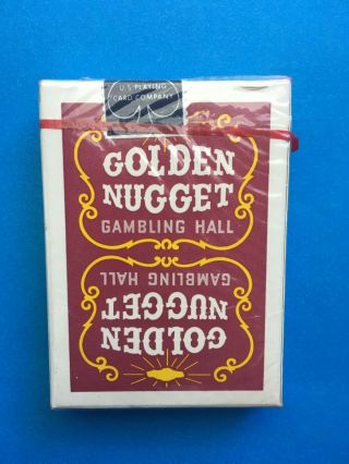 Vintage Golden Nugget Gambling Hall - Playing Cards Red - - Las Vegas,  Nv
