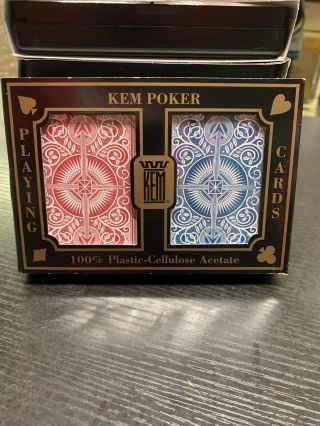 Kem Arrow Red And Blue Poker Size Standard Index Playing Cards (100 Pca)