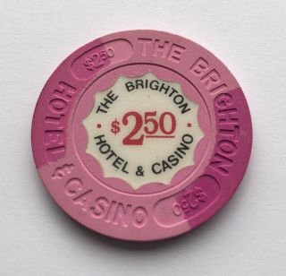 The Brighton Hotel & Casino $2.  50 Casino Chip Atlantic City Ac 1980 - 81 Nm/mt