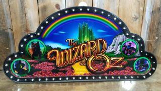 Wizard Of Oz Sign,  Light Up,  Las Vegas,  Nevada Real Slot Machine Topper Rare