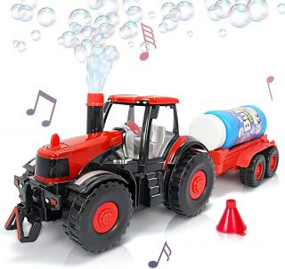 Battery Operated Toy Bubble Farmer Tractor Toy Kids Bubble Toy