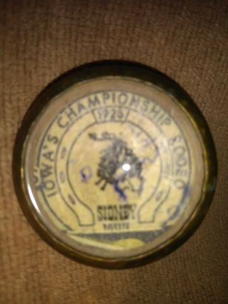 Bridle Rosette Sidney Ia 1923 Championship Rodeo 2 In Brass