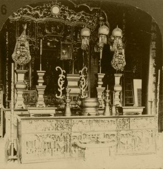Keystone Stereoview The Queen’s Altar,  Canton From 1920 
