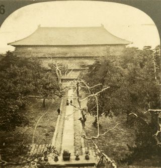 Keystone Stereoview Hall & Ming Tombs,  Peking From 1920 