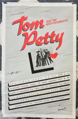 Tom Petty And The Heartbreakers Live At Asu Vintage Poster Asasu